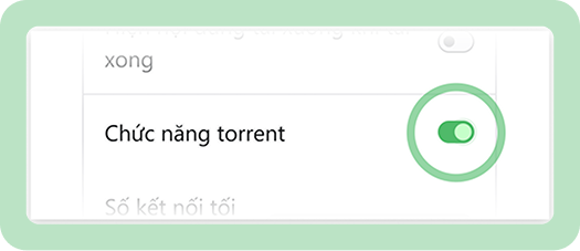 Bật chức năng Torrent