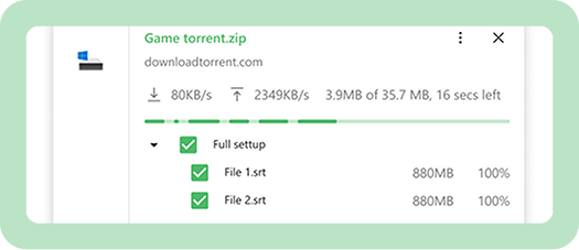 Theo dõi tiến trình tải torrent