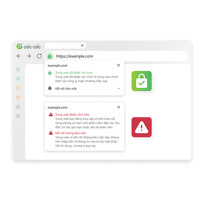 Và các tính năng Duyệt web an toàn khác...