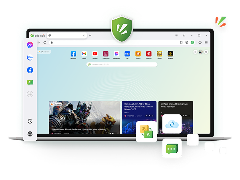 Trình duyệt máy tính Cốc Cốc