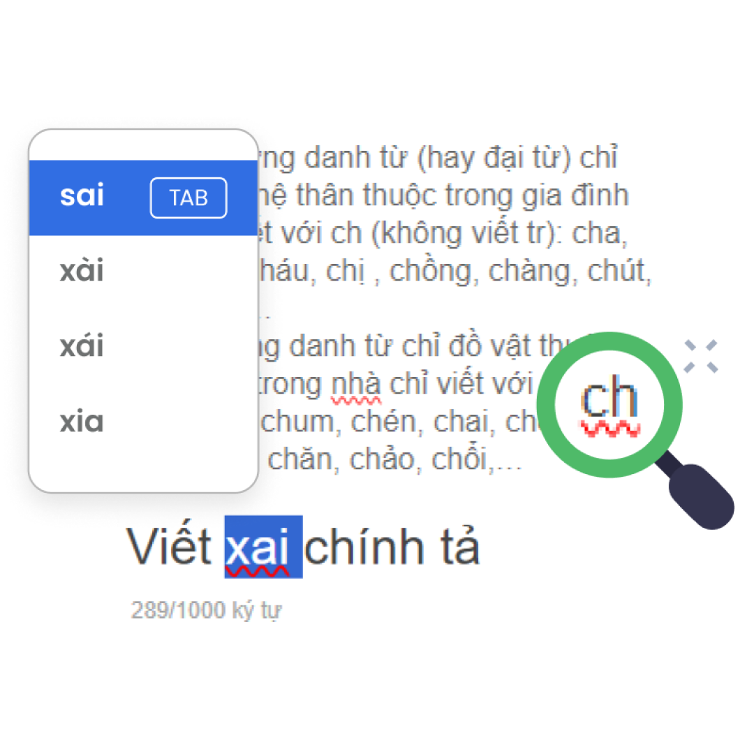 Kiểm tra chính tả, viết chuẩn tiếng Việt Kiểm tra chính tả, viết chuẩn tiếng Việt