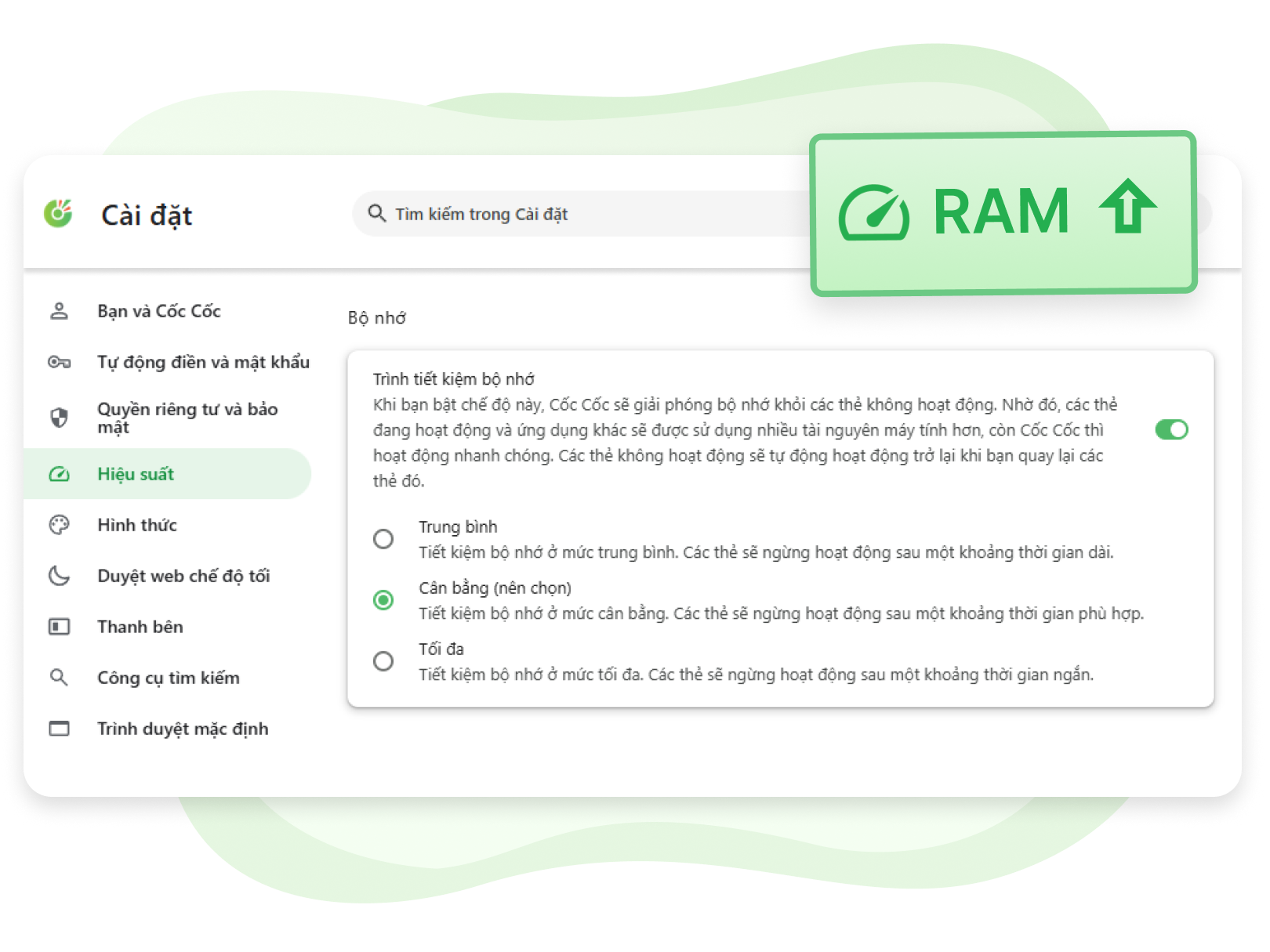Khoá trình duyệt với Cốc Cốc Mobile