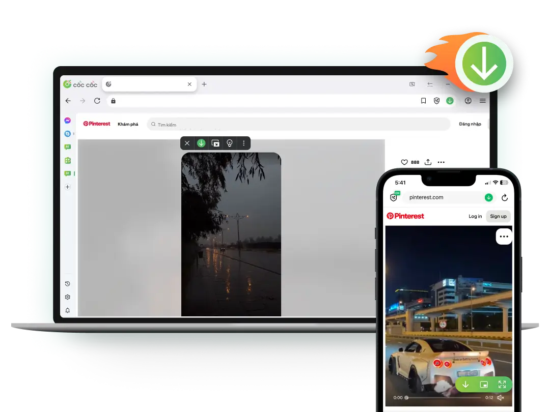 Trình tải video Pinterest		