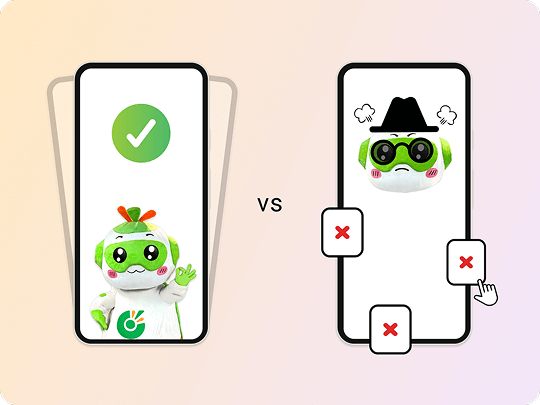 Lắc sạch sẽ vs. Ẩn danh		