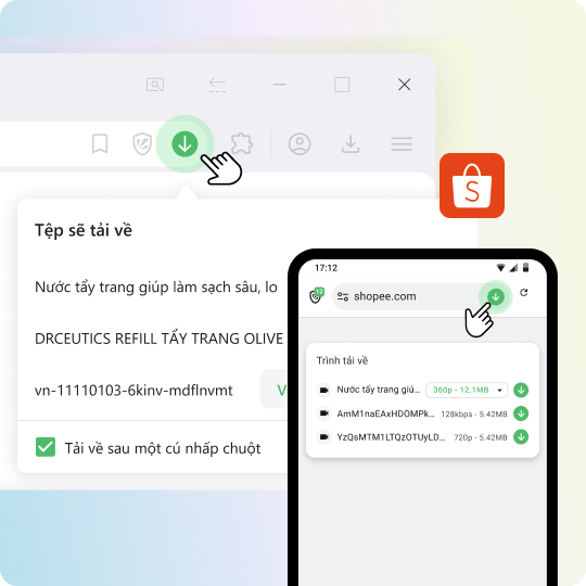Tải video Shopee về điện thoại, máy tính		