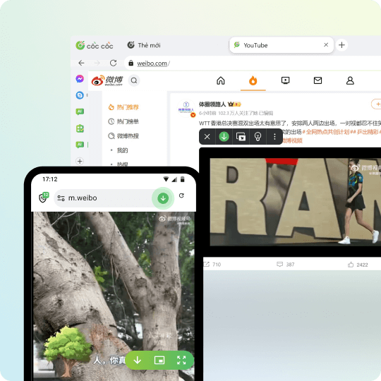 Tải video Weibo về điện thoại máy tính		