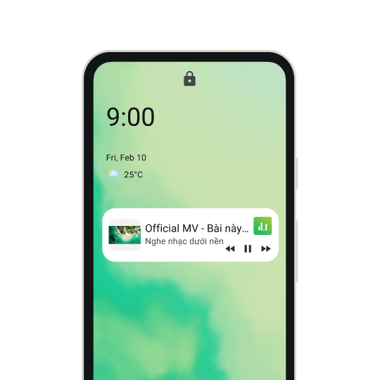 Nghe nhạc tắt màn hình trên điện thoại		