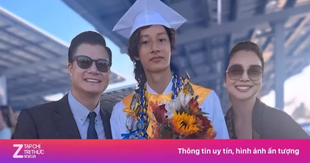 Quang Dũng và Jennifer Phạm dự lễ tốt nghiệp của con trai